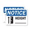 Signmission Height _ Sign With Symbol, 5 in W x Rectangle, Vinyl Decal OS-2PACK-NS-D-35-L-13452 - alternate 1